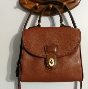 Vintage Coach Sheridan Moticillo Tan Leather Bag